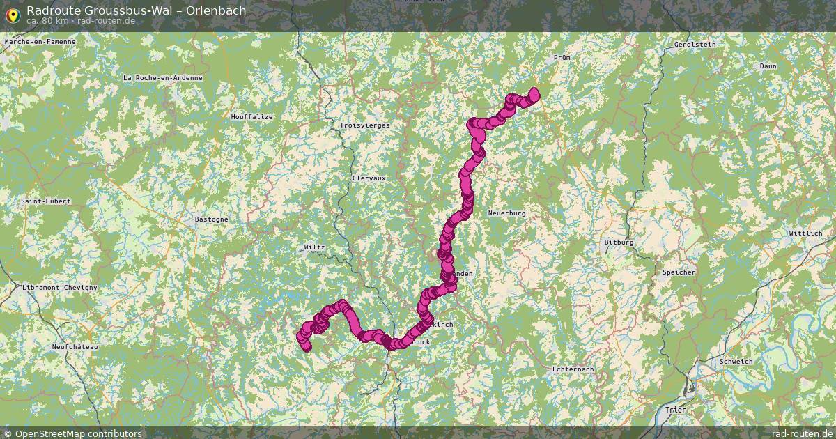 Fahrradroute Groussbus-Wal – Orlenbach