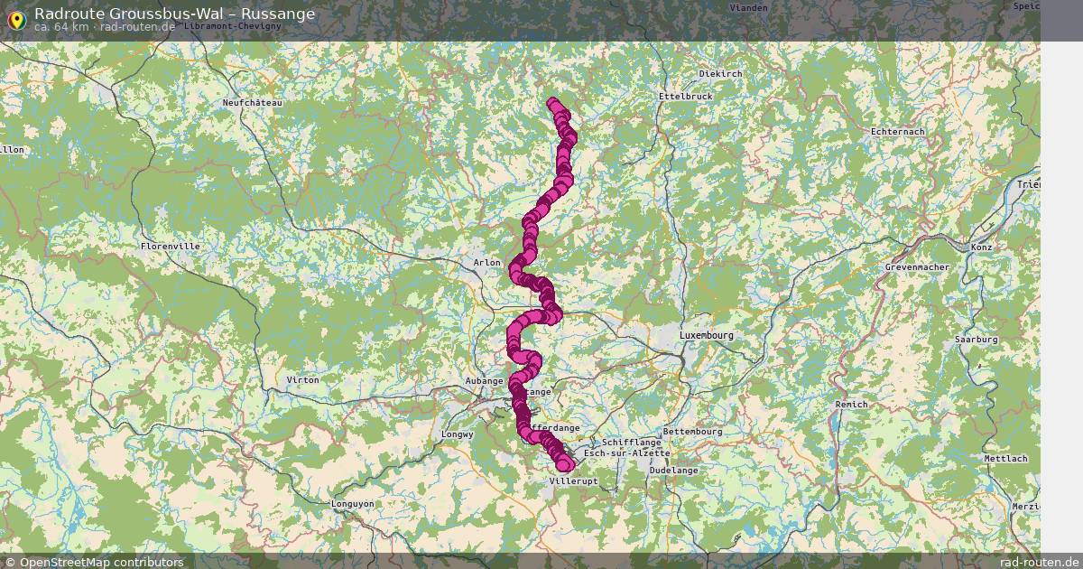 Fahrradroute Groussbus-Wal – Russange
