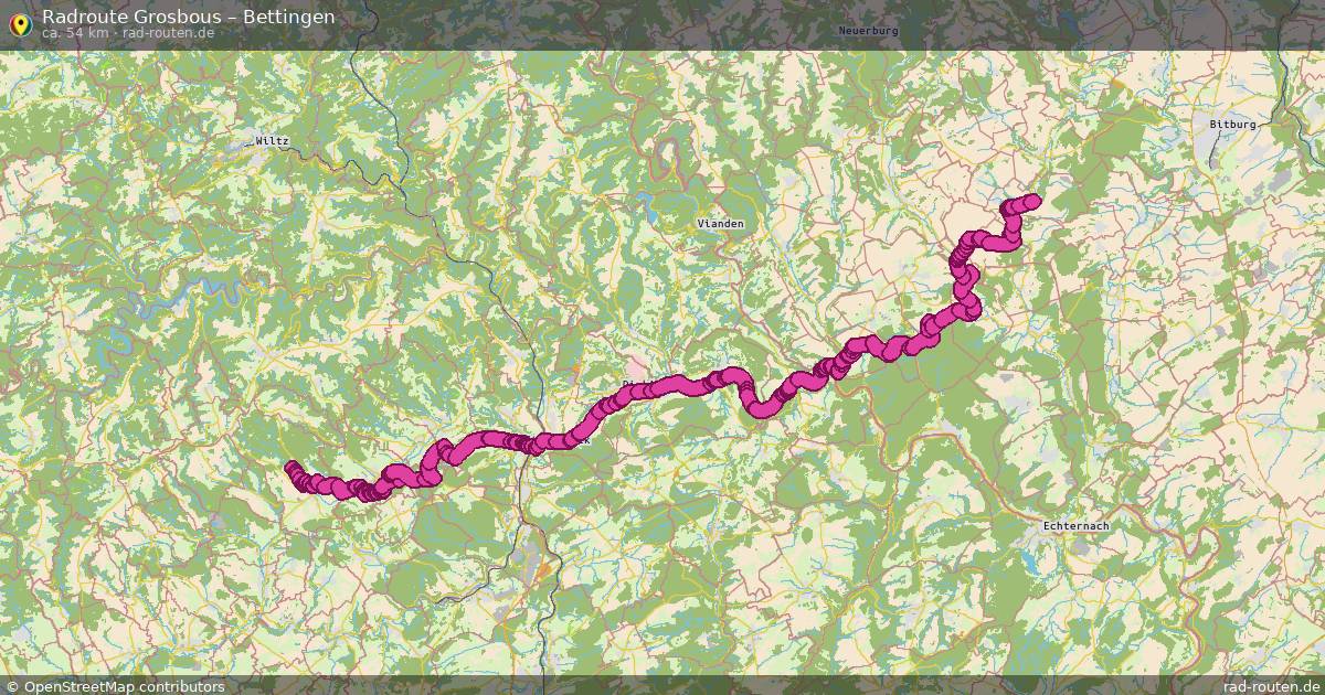 Fahrradroute Grosbous – Bettingen