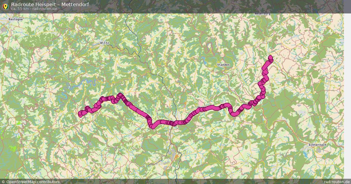Fahrradroute Heispelt – Mettendorf