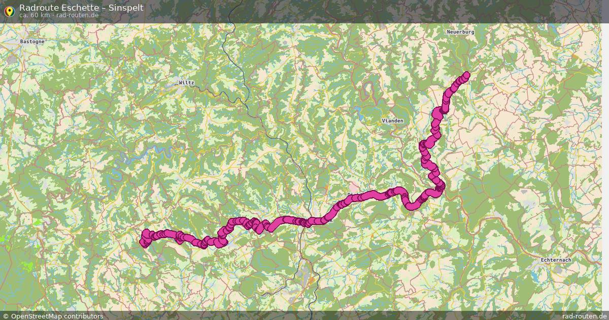 Fahrradroute Eschette – Sinspelt