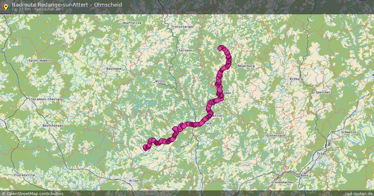 Fahrradroute Redange-Sur-Attert – Olmscheid