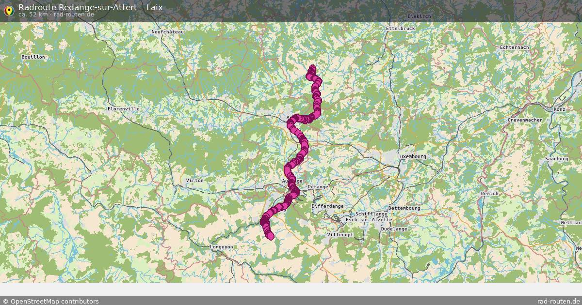 Fahrradroute Redange-Sur-Attert – Laix