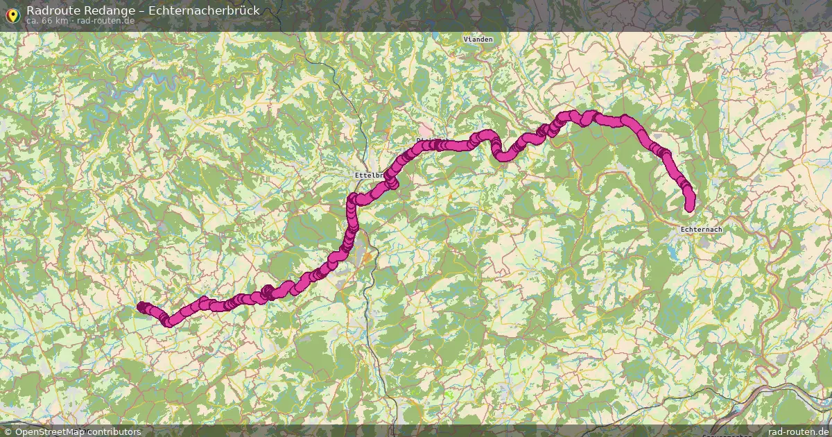 Fahrradroute Redange – Echternacherbrück