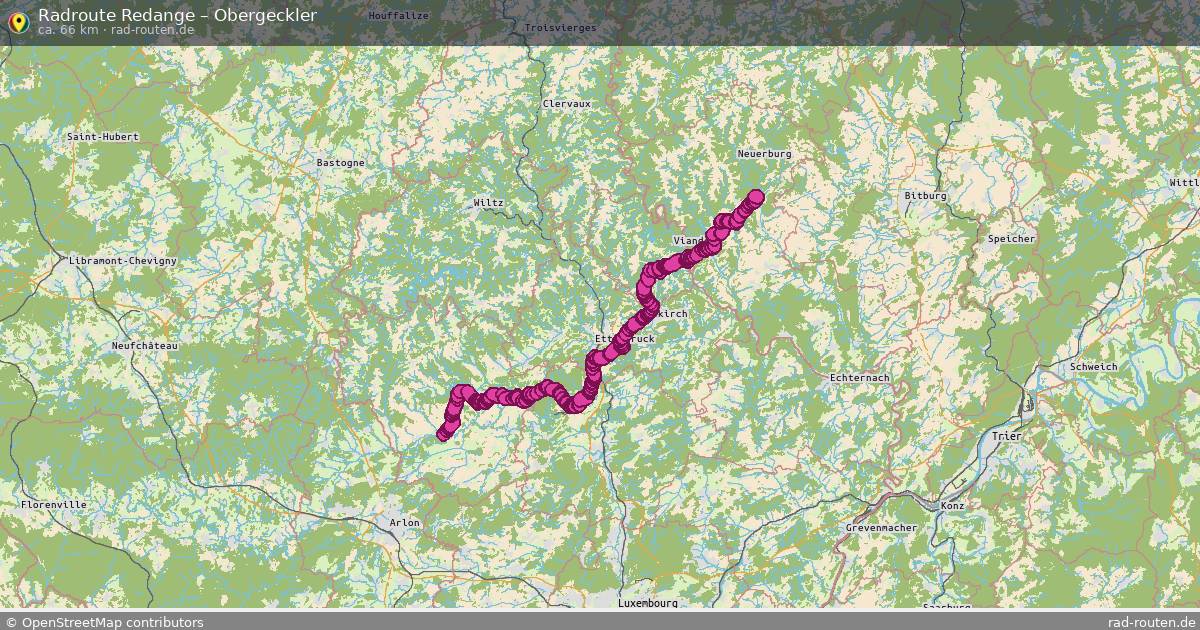 Fahrradroute Redange – Obergeckler