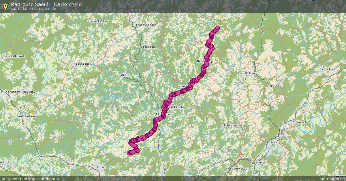 Fahrradroute Saeul – Dackscheid