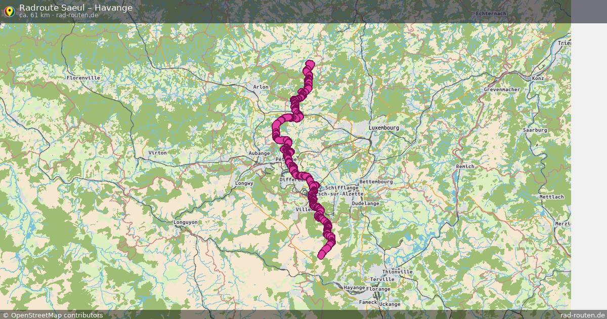 Fahrradroute Saeul – Havange