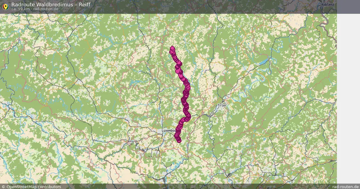 Fahrradroute Waldbredimus – Reiff