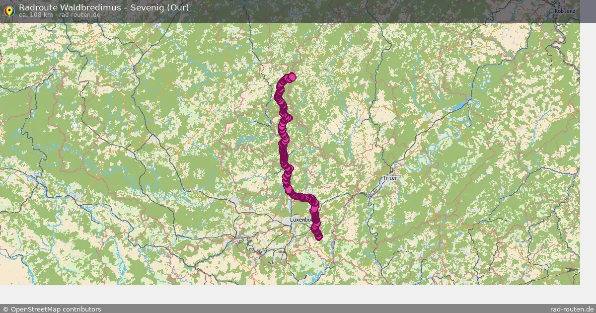 Fahrradroute Waldbredimus – Sevenig (Our)