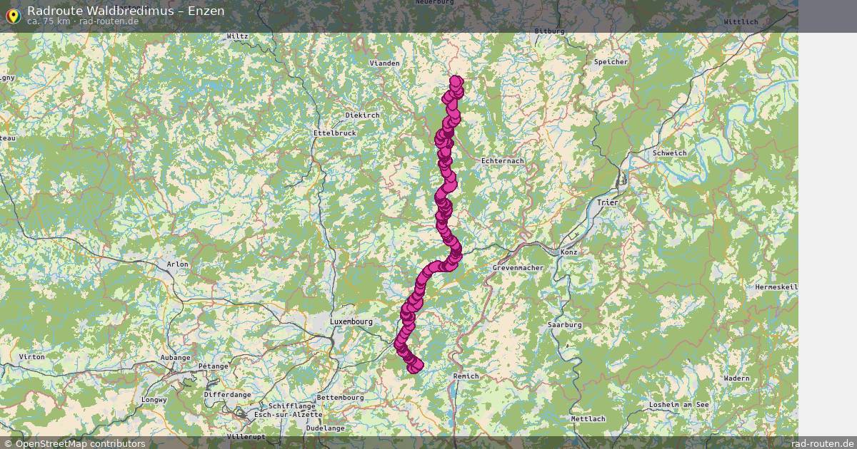 Fahrradroute Waldbredimus – Enzen