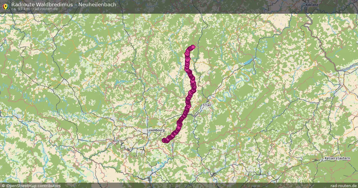 Fahrradroute Waldbredimus – Neuheilenbach