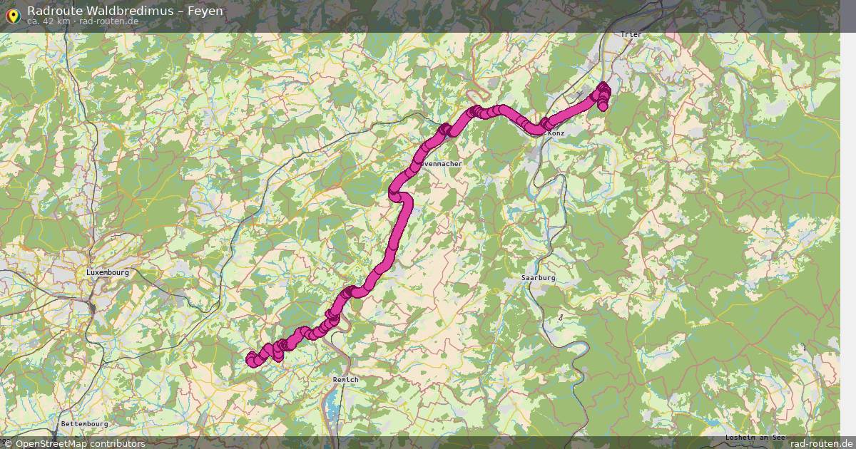 Fahrradroute Waldbredimus – Feyen