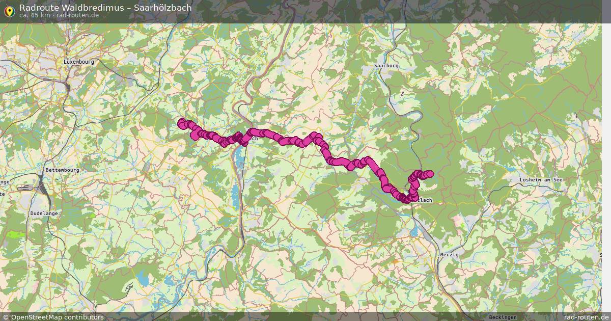 Fahrradroute Waldbredimus – Saarhölzbach