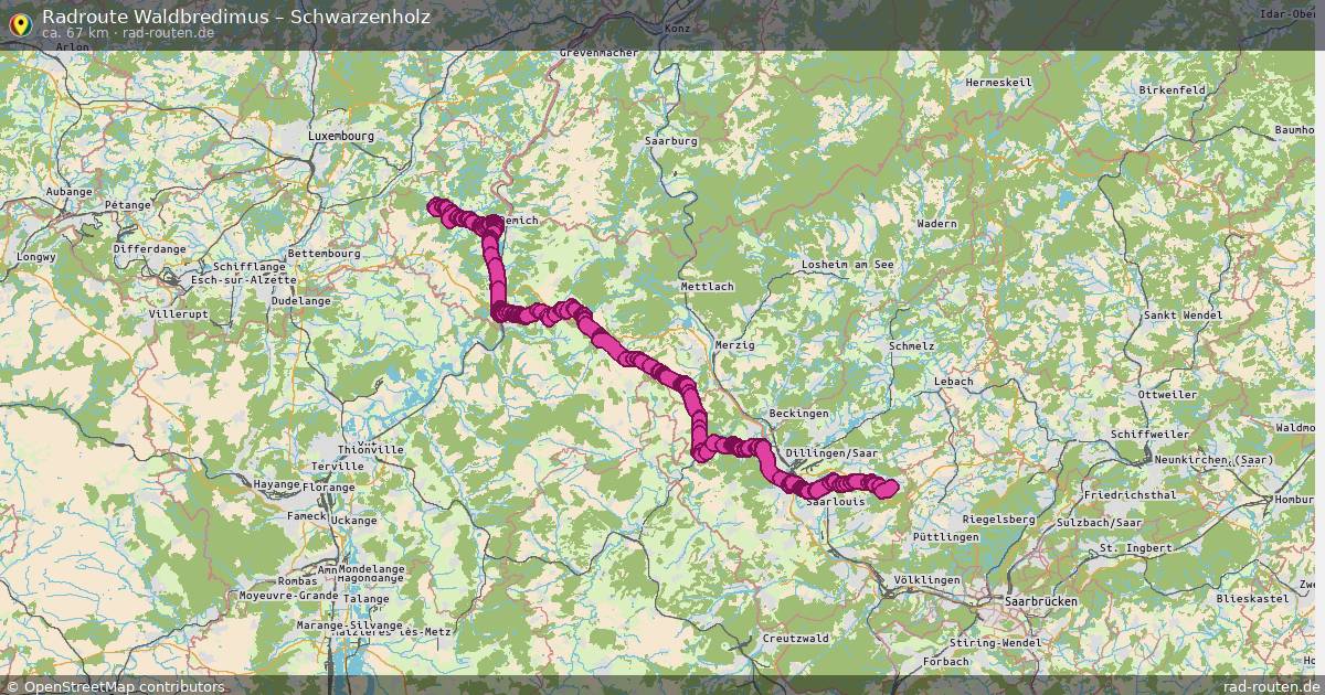 Fahrradroute Waldbredimus – Schwarzenholz