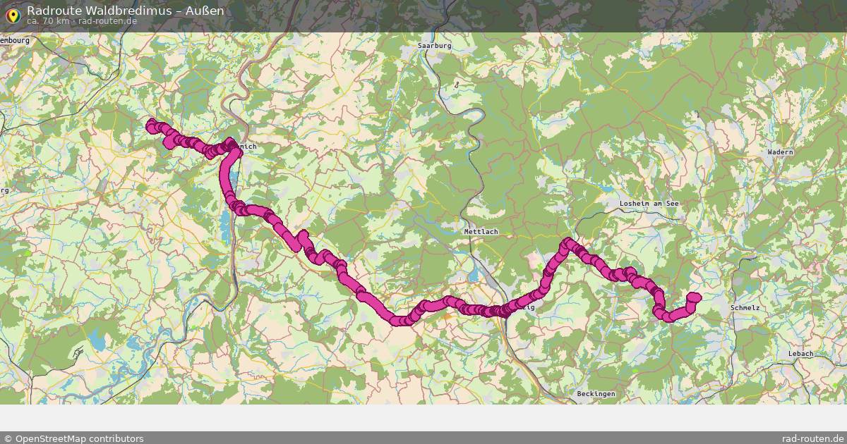 Fahrradroute Waldbredimus – Außen