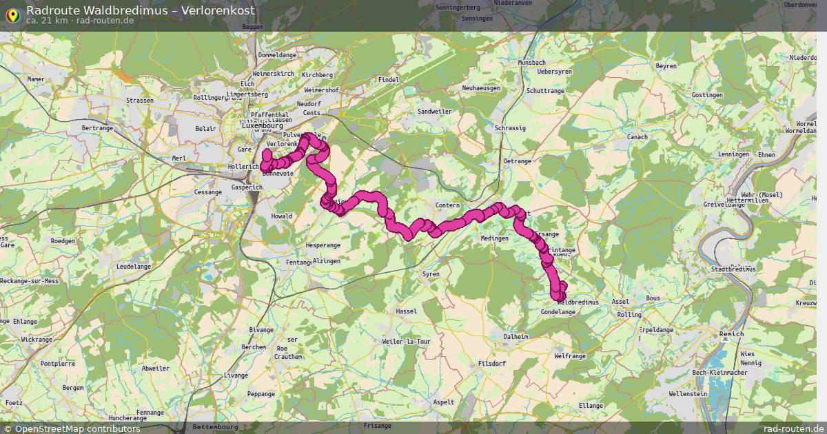 Fahrradroute Waldbredimus – Verlorenkost