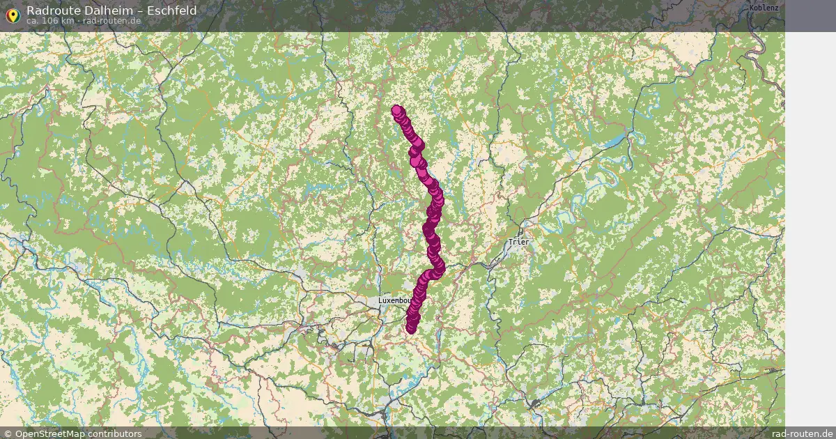 Fahrradroute Dalheim – Eschfeld