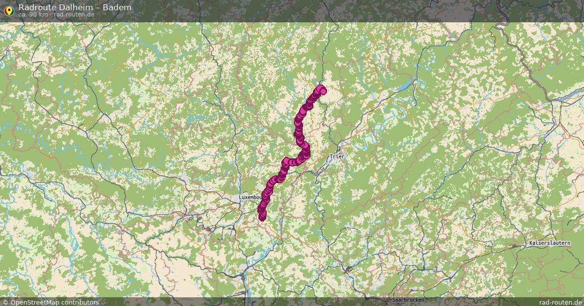 Fahrradroute Dalheim – Badem
