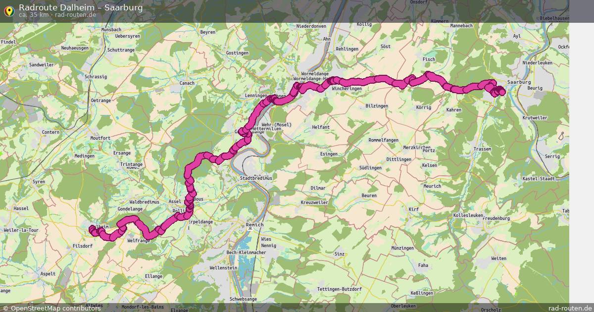 Fahrradroute Dalheim – Saarburg