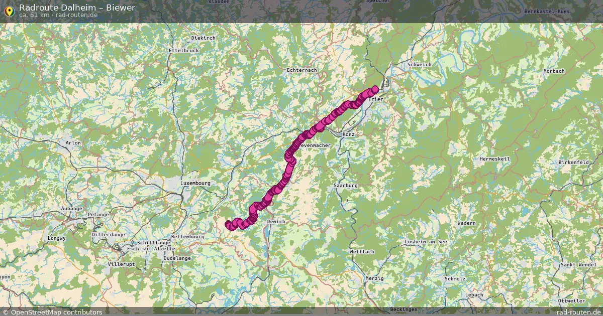 Radtour Dalheim – Biewer