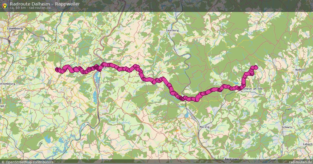 Fahrradroute Dalheim – Rappweiler