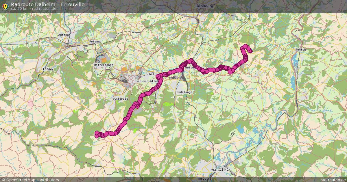 Fahrradroute Dalheim – Errouville