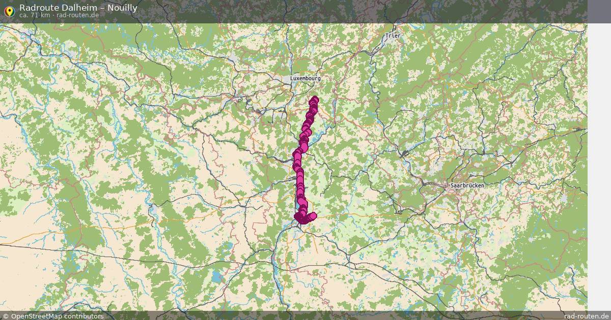 Fahrradroute Dalheim – Nouilly