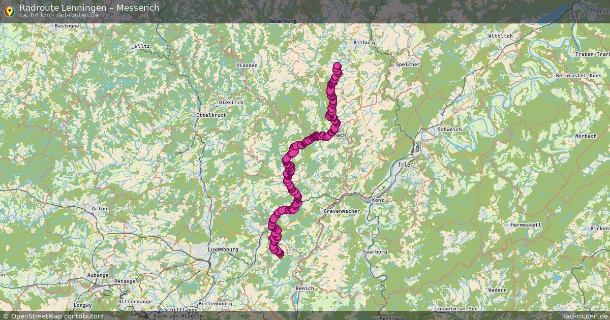 Fahrradroute Lenningen – Messerich
