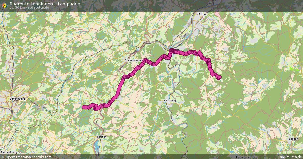Fahrradroute Lenningen – Lampaden