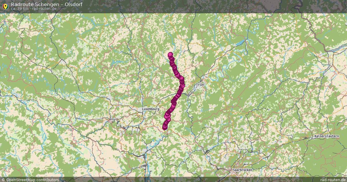 Fahrradroute Schengen – Olsdorf