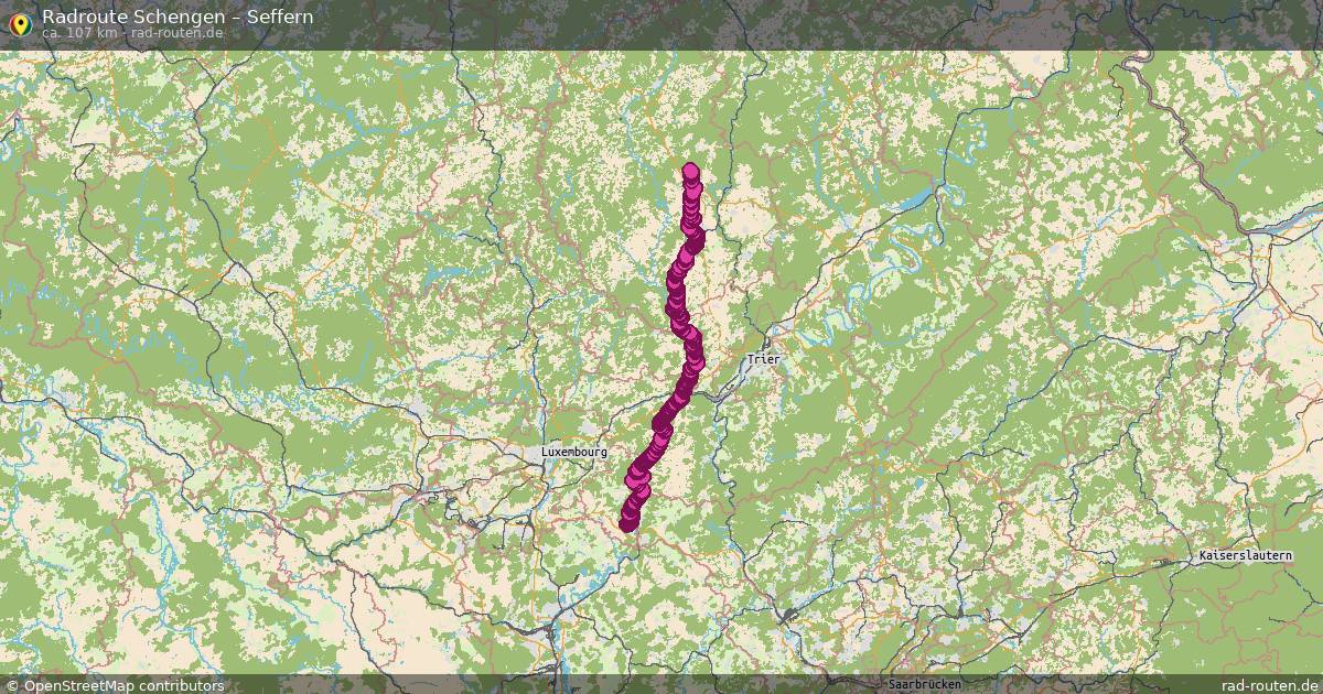 Fahrradroute Schengen – Seffern