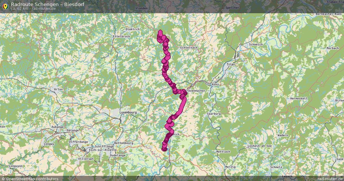 Fahrradroute Schengen – Biesdorf