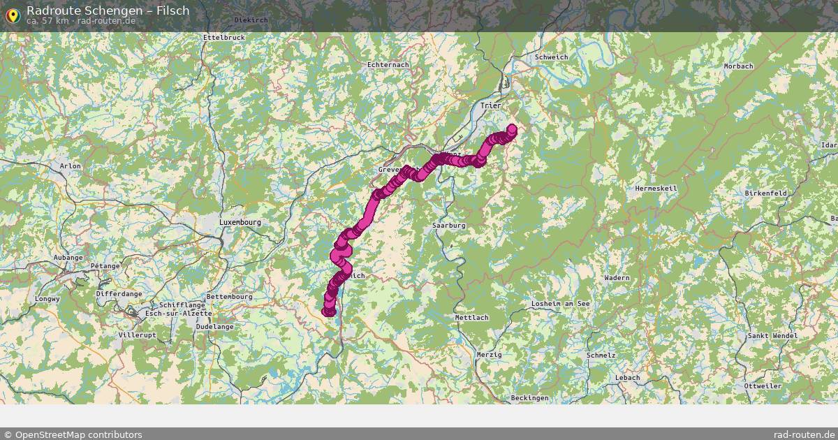 Fahrradroute Schengen – Filsch