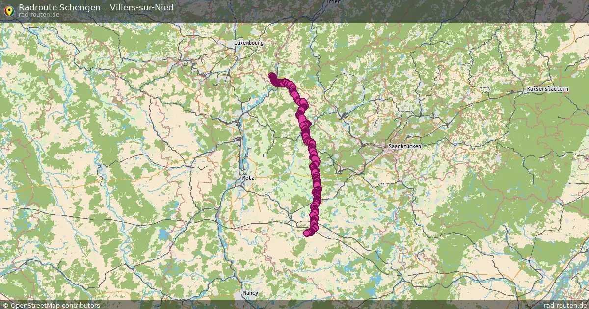 Fahrradroute Schengen – Villers-Sur-Nied