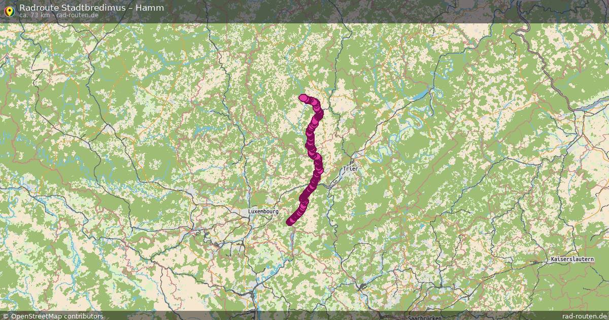 Fahrradroute Stadtbredimus – Hamm