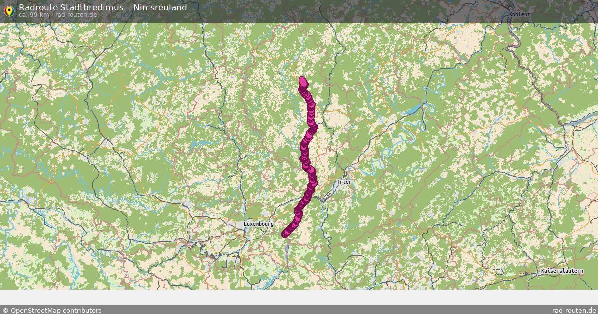 Fahrradroute Stadtbredimus – Nimsreuland