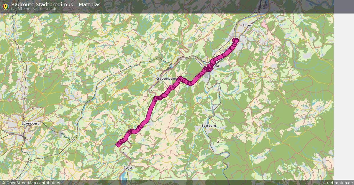Fahrradroute Stadtbredimus – Matthias