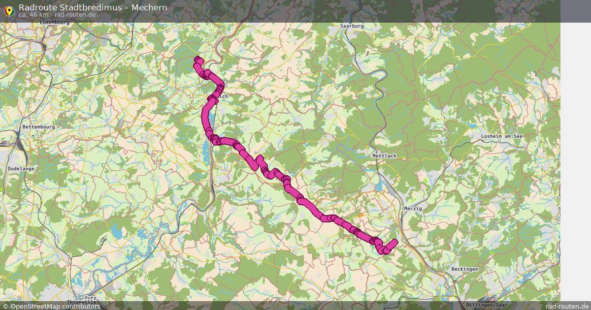 Fahrradroute Stadtbredimus – Mechern