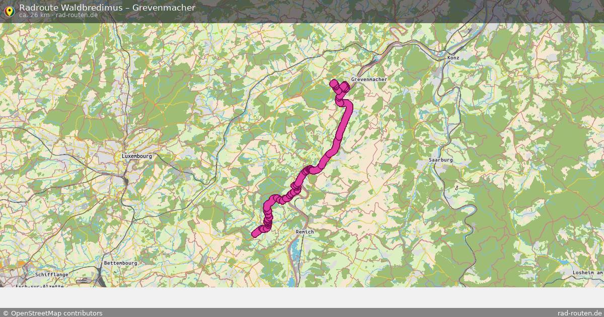 Fahrradroute Waldbredimus – Grevenmacher