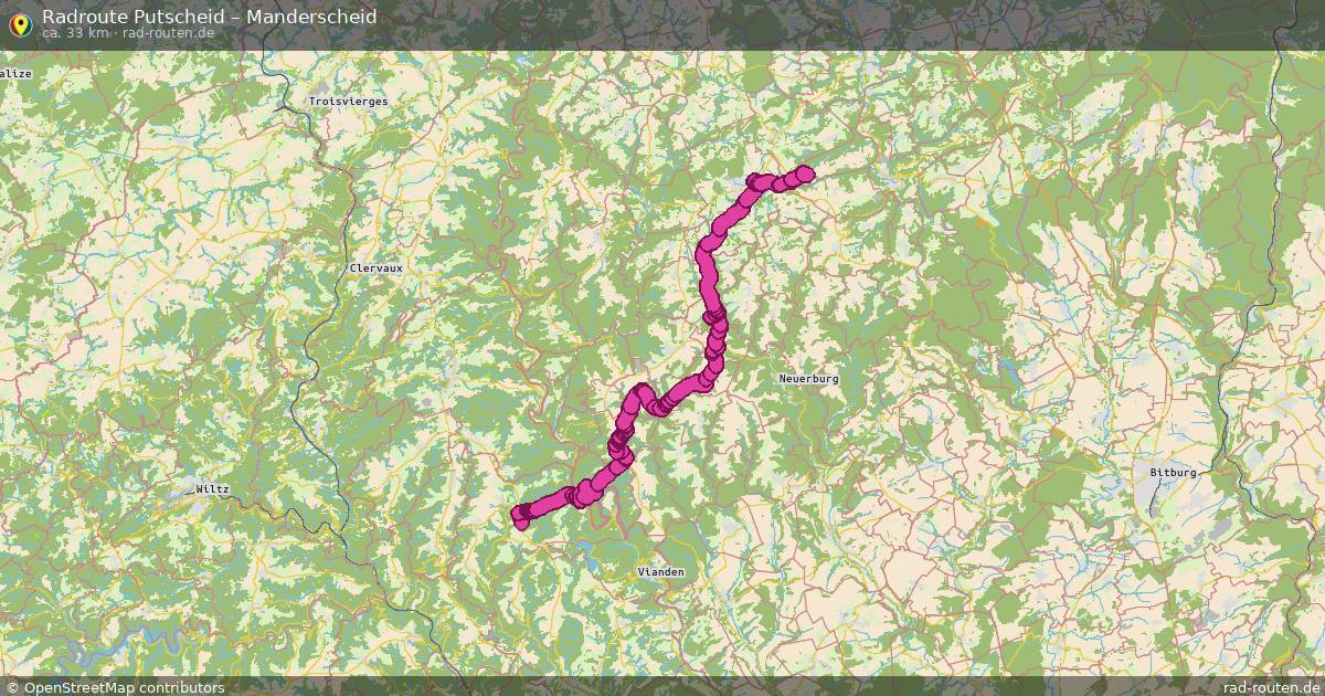Fahrradroute Putscheid – Manderscheid