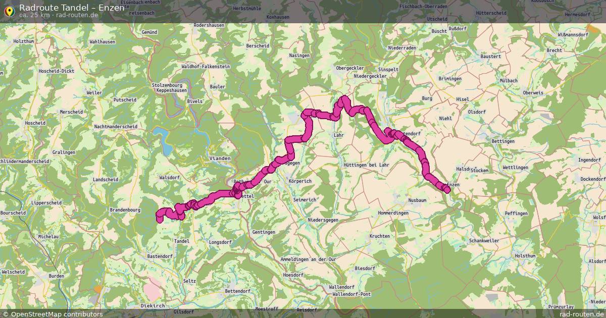 Fahrradroute Tandel – Enzen