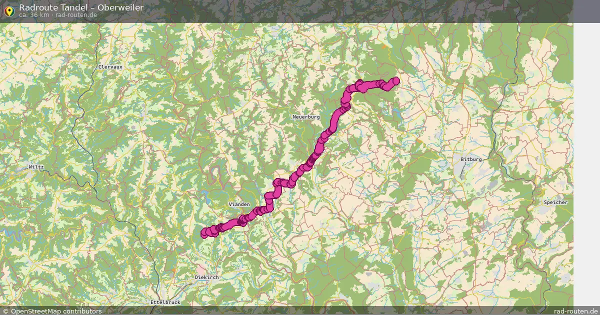 Fahrradroute Tandel – Oberweiler