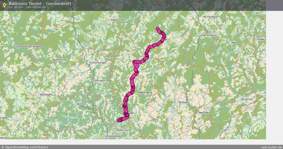 Fahrradroute Tandel – Gondenbrett