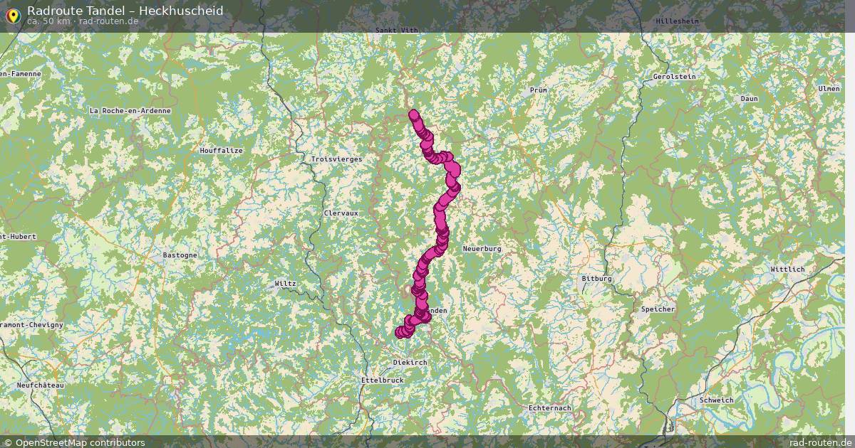 Fahrradroute Tandel – Heckhuscheid