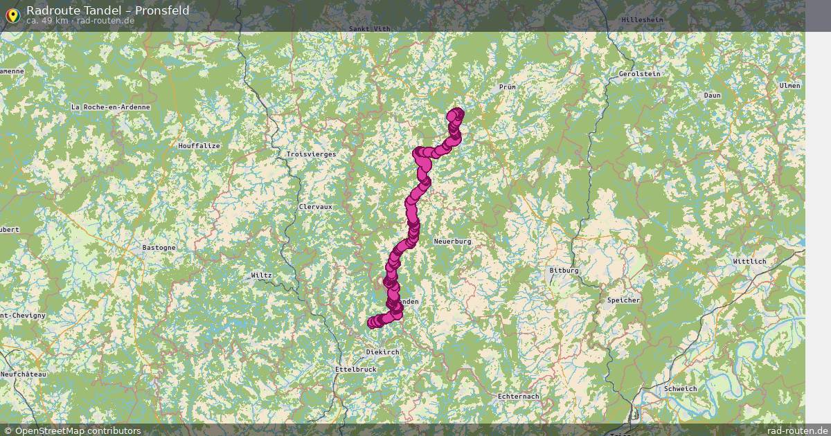 Fahrradroute Tandel – Pronsfeld