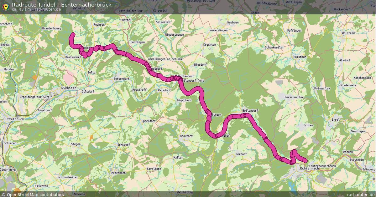 Fahrradroute Tandel – Echternacherbrück