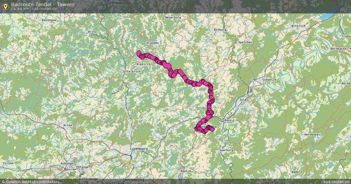 Fahrradroute Tandel – Tawern