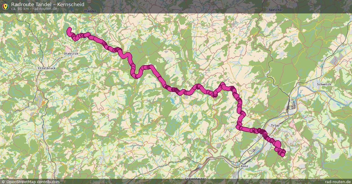 Fahrradroute Tandel – Kernscheid