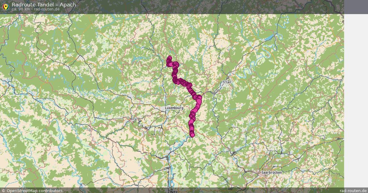 Fahrradroute Tandel – Apach