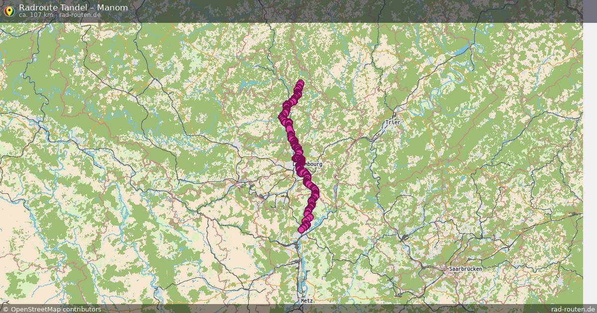 Fahrradroute Tandel – Manom